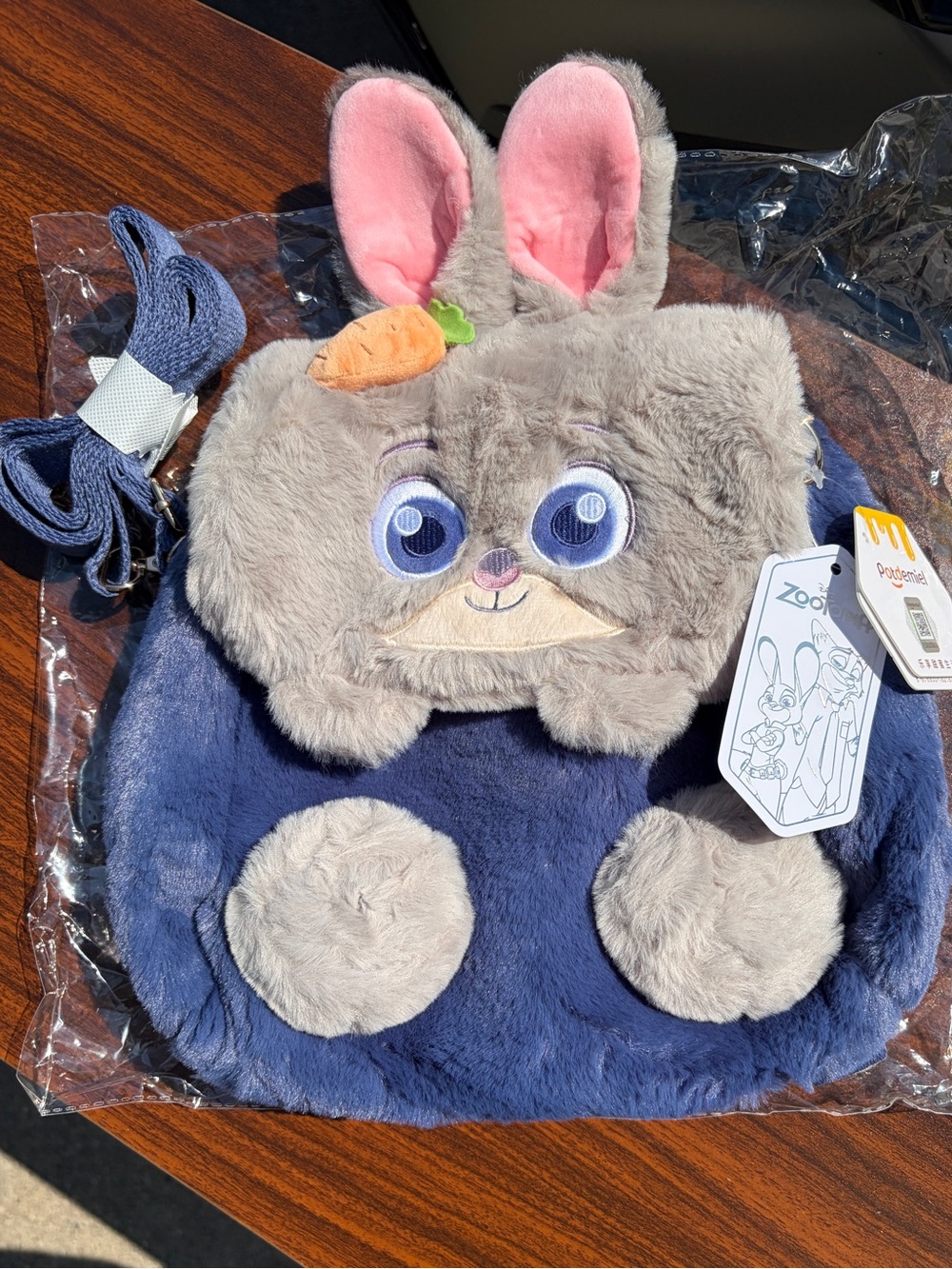 Disney Zootopia 2 Judy Hopps Plush Crossbody Shoulder Bag Potdemiel NWT